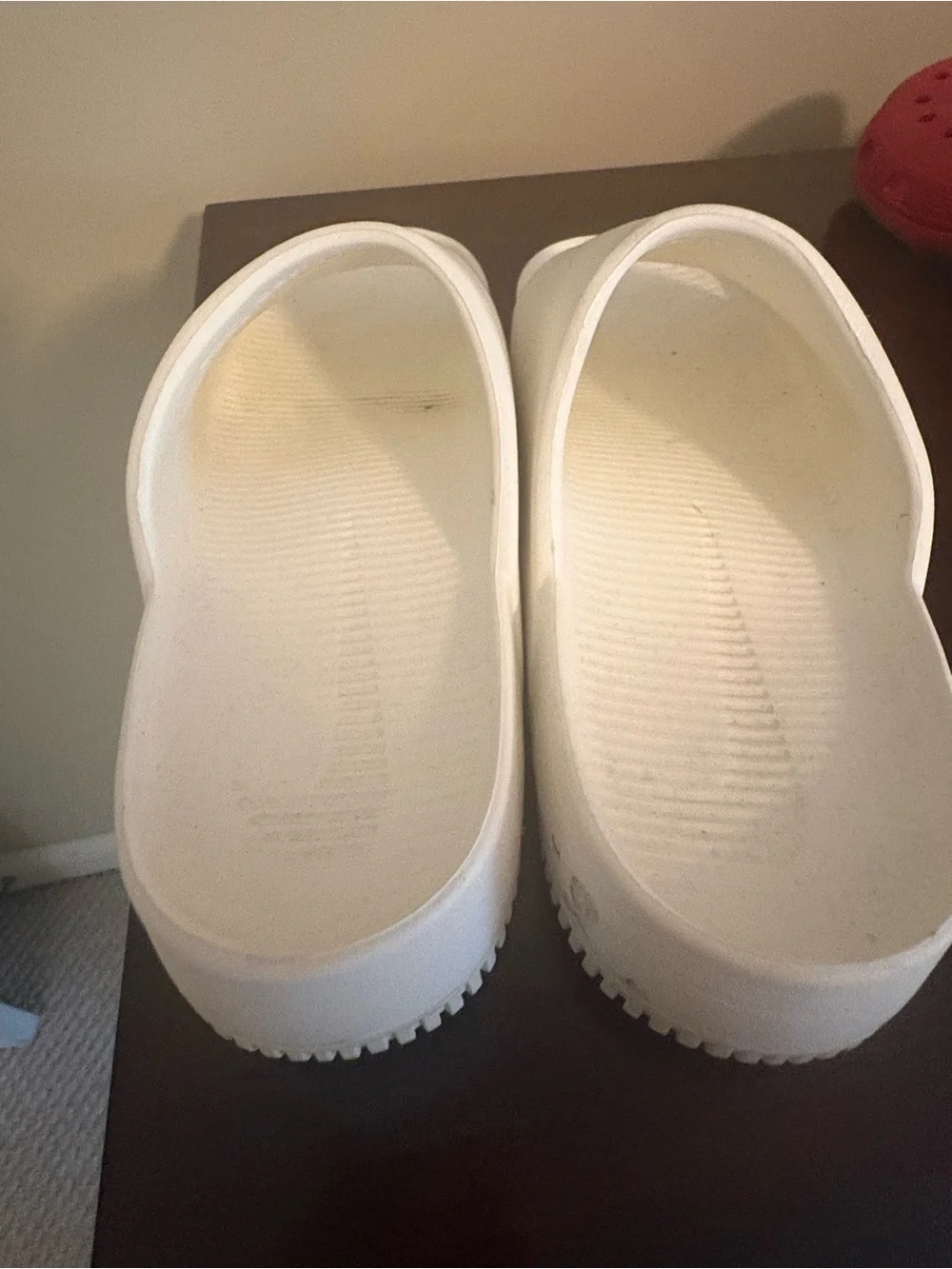 Nike White Stacked Slides M7/W9